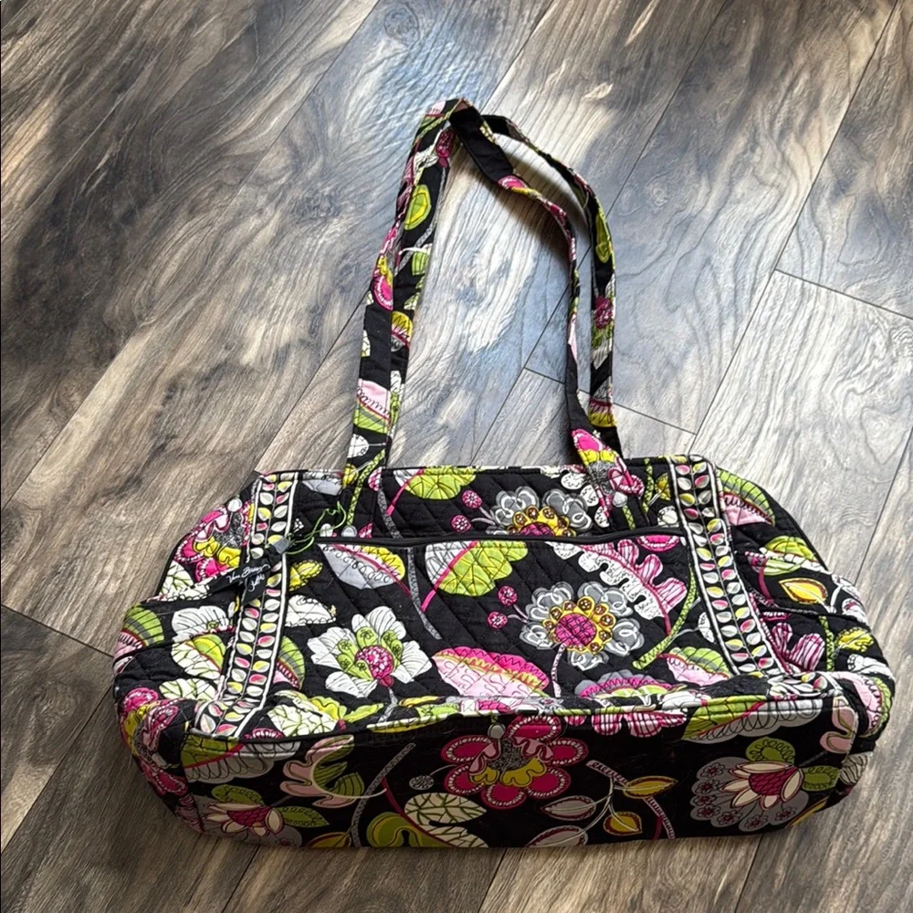 Vera Bradley Black and Pink Baby Bag with Floral Design - Picture 1 of 7